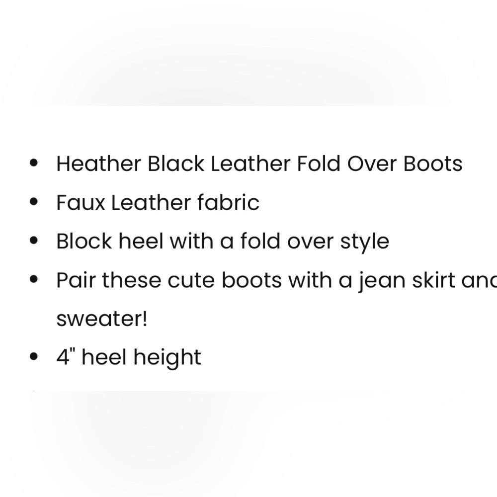 Black Fold Over Knee-High Women's Boots- Size 7.5 - Picture 3 of 3
